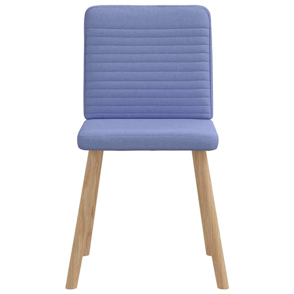 Chaises à manger lot de 4 bleu jean tissu