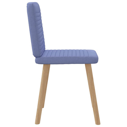 Chaises à manger lot de 4 bleu jean tissu