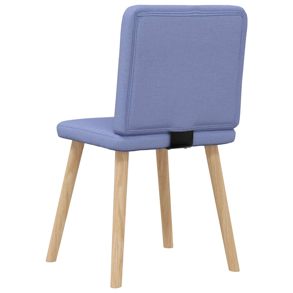 Chaises à manger lot de 4 bleu jean tissu