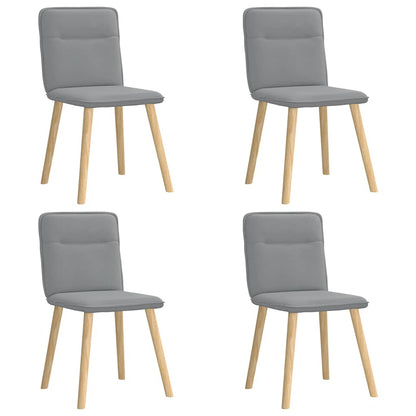 Chaises à manger lot de 4 gris clair tissu