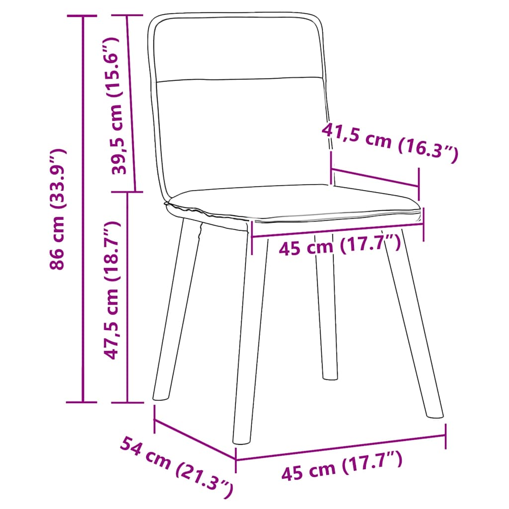 Chaises à manger lot de 4 gris foncé tissu