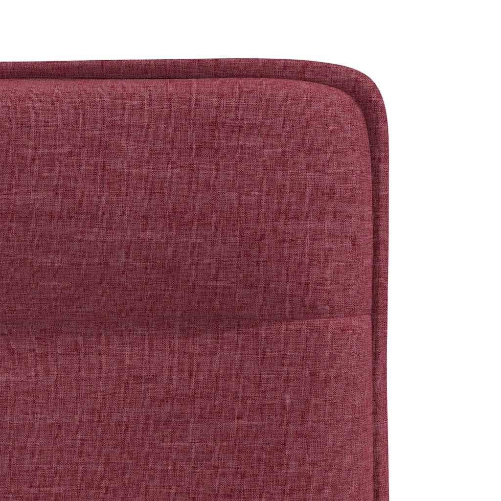 Chaises à manger lot de 4 rouge bordeaux tissu