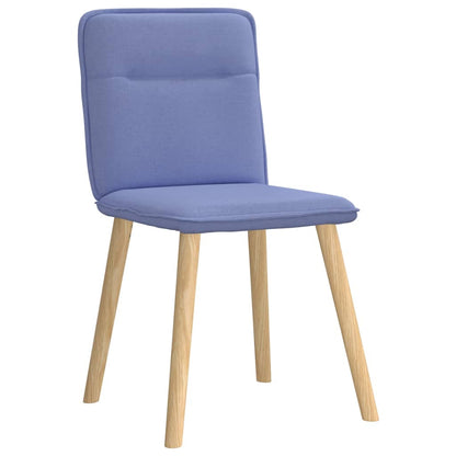 Chaises à manger lot de 4 bleu jean tissu