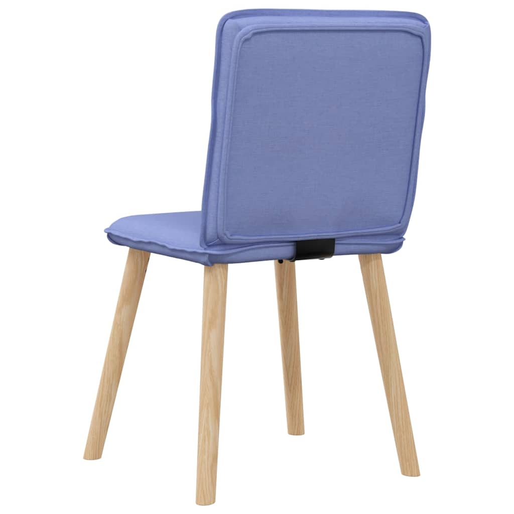 Chaises à manger lot de 4 bleu jean tissu