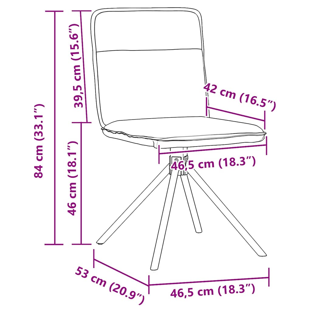 Chaises à manger lot de 4 gris foncé tissu