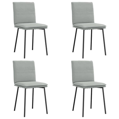 Chaises à manger lot de 4 Gris clair Velours