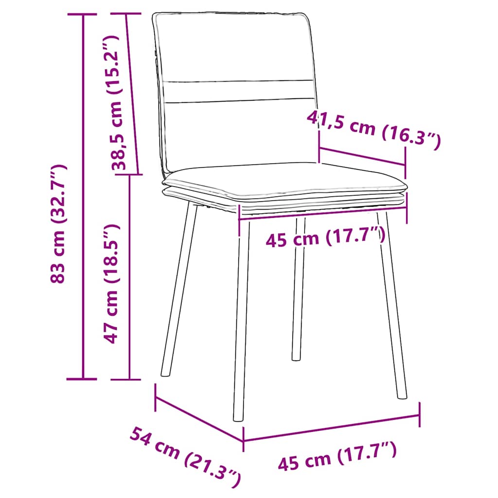 Chaises à manger lot de 4 Gris clair Velours