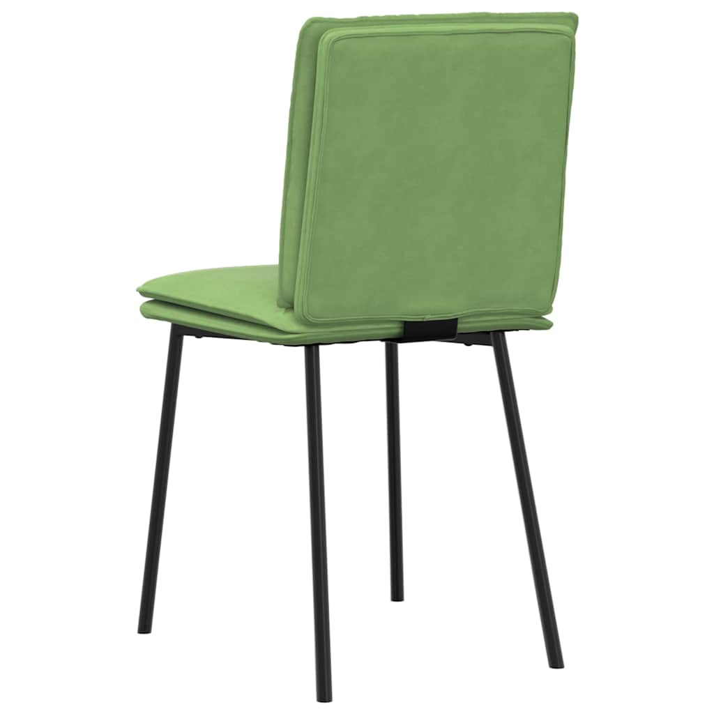 Chaises à manger lot de 4 vert clair velours