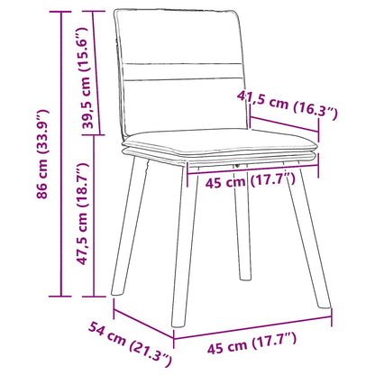 Chaises à manger lot de 4 gris clair tissu