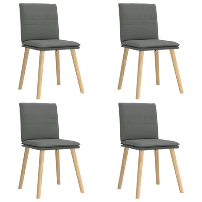 Chaises à manger lot de 4 gris foncé tissu