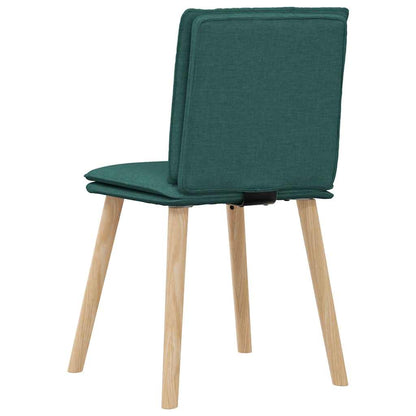 Chaises à manger lot de 4 vert foncé tissu