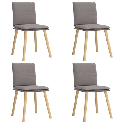 Chaises à manger lot de 4 taupe tissu