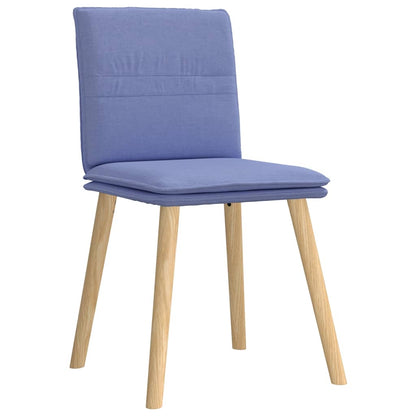 Chaises à manger lot de 4 bleu jean tissu