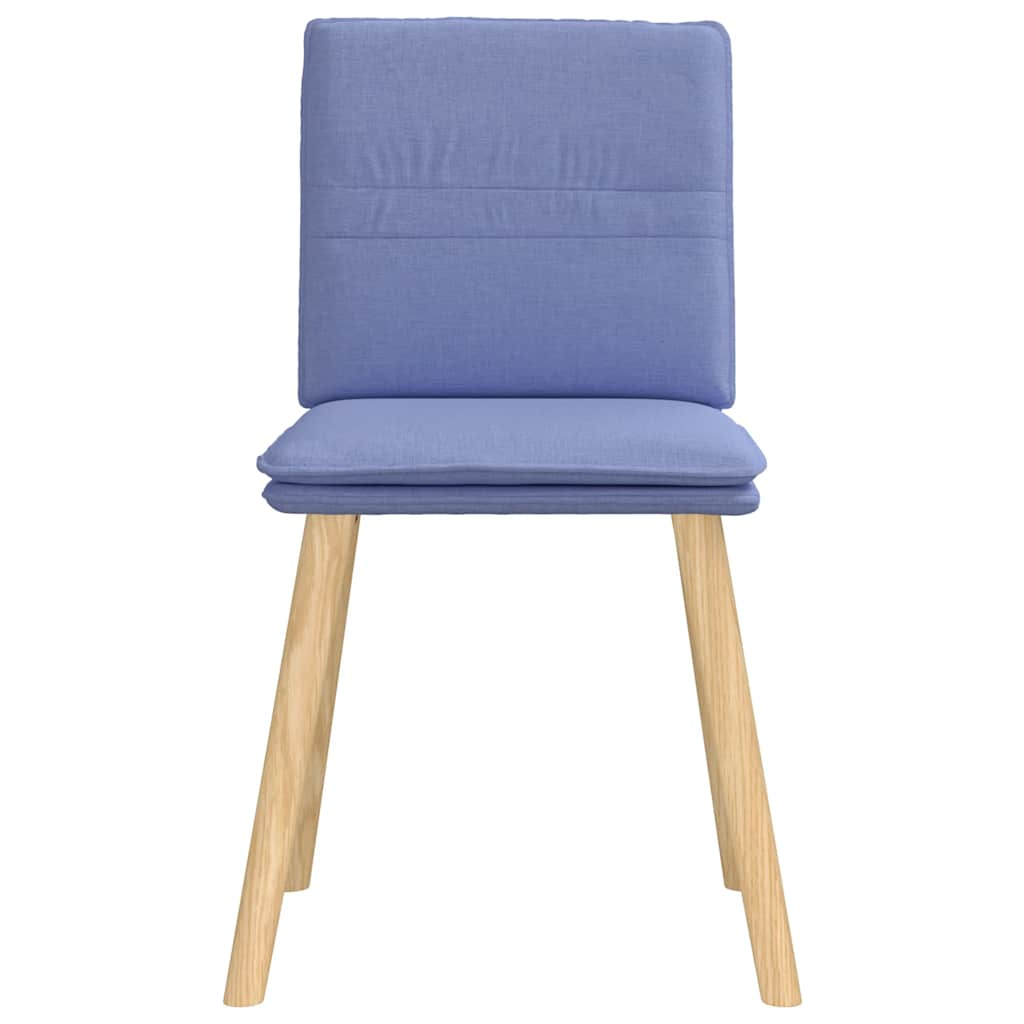 Chaises à manger lot de 4 bleu jean tissu