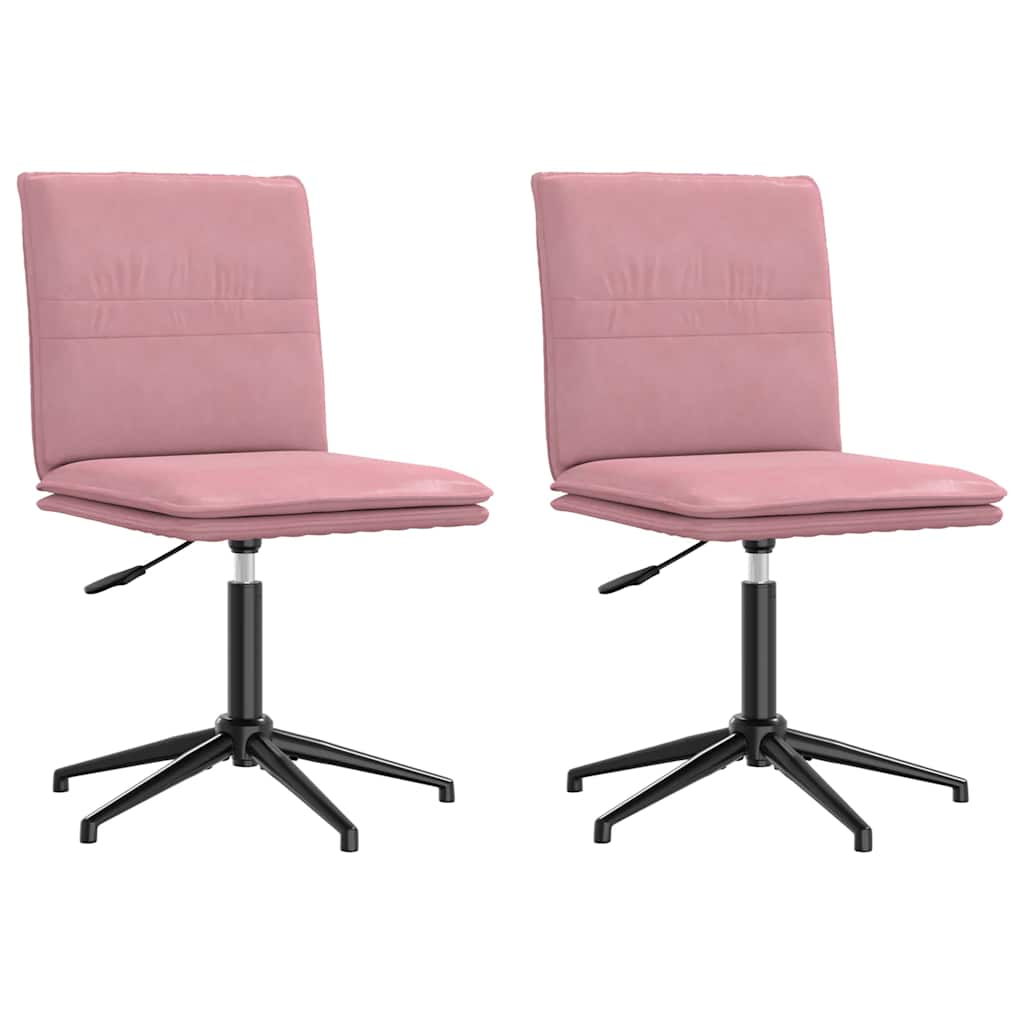 Chaises à manger lot de 2 Rose Velours