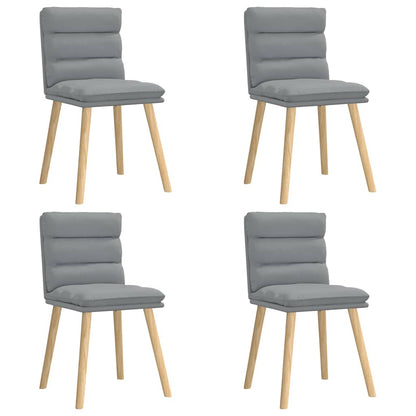 Chaises à manger lot de 4 gris clair tissu