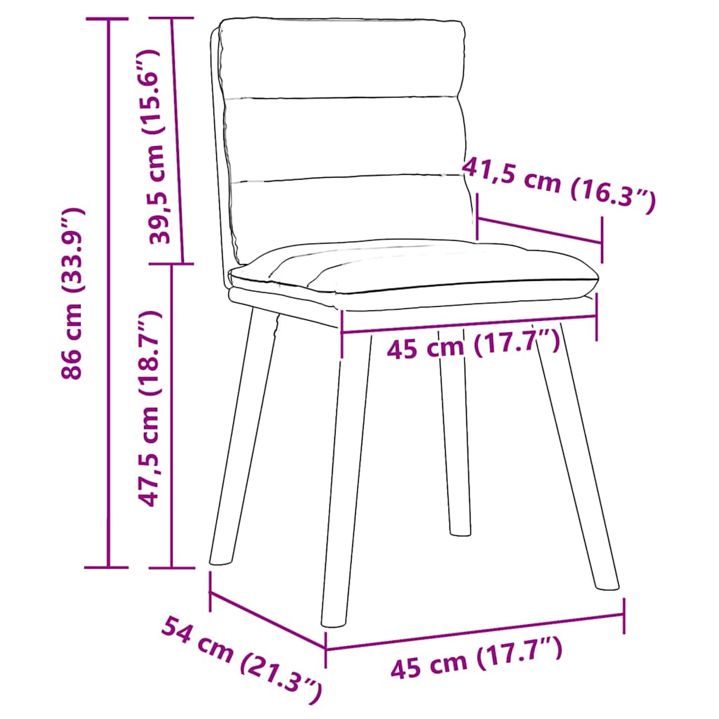 Chaises à manger lot de 4 gris clair tissu