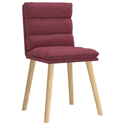 Chaises à manger lot de 4 rouge bordeaux tissu