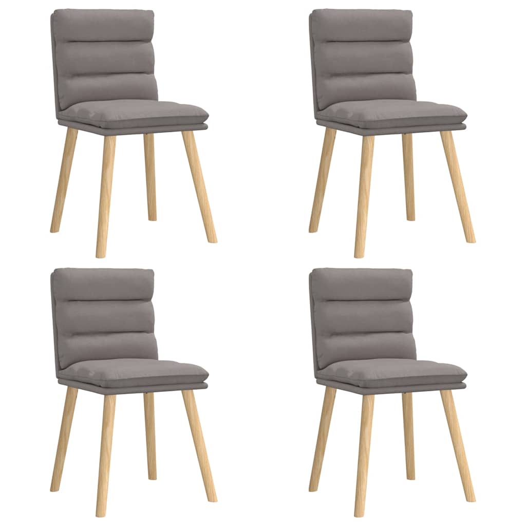 Chaises à manger lot de 4 taupe tissu