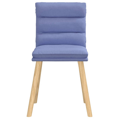 Chaises à manger lot de 4 bleu jean tissu