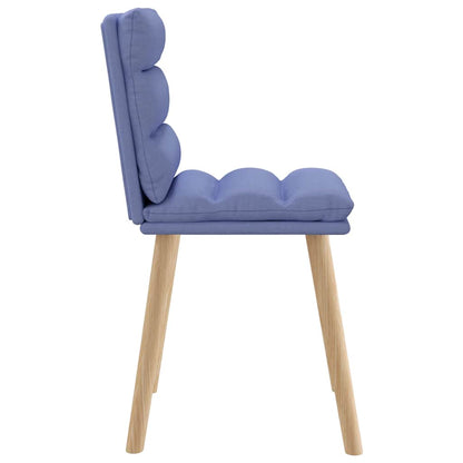 Chaises à manger lot de 4 bleu jean tissu