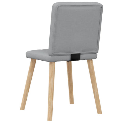 Chaises à manger lot de 6 gris clair tissu