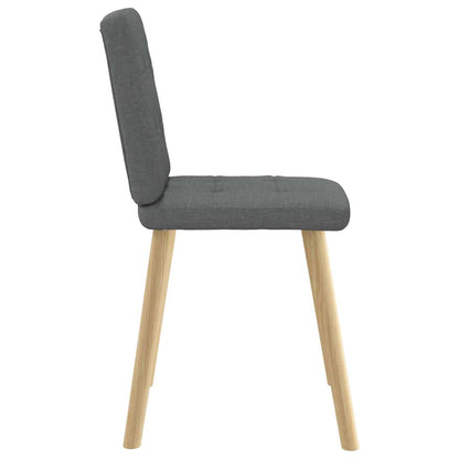 Chaises à manger lot de 6 gris foncé tissu