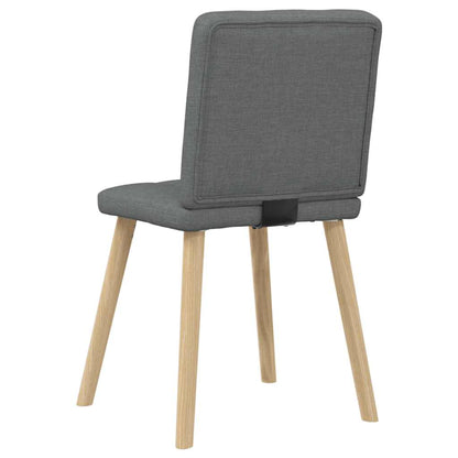 Chaises à manger lot de 6 gris foncé tissu