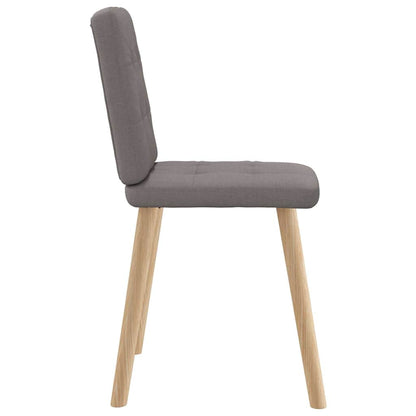 Chaises à manger lot de 6 taupe tissu