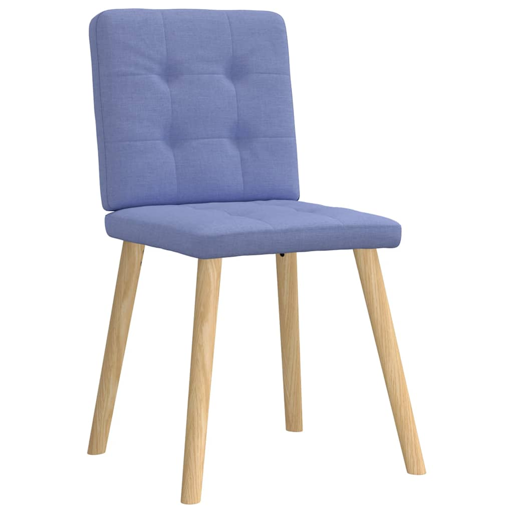 Chaises à manger lot de 6 bleu jean tissu