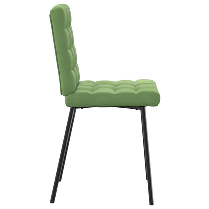 Chaises à manger lot de 6 vert clair velours