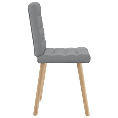 Chaises à manger lot de 6 gris clair tissu