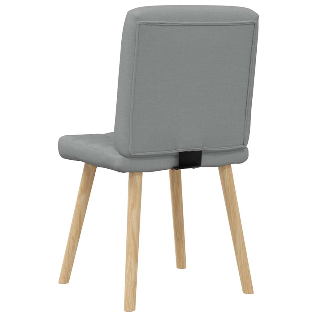 Chaises à manger lot de 6 gris clair tissu