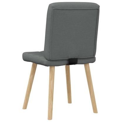 Chaises à manger lot de 6 gris foncé tissu