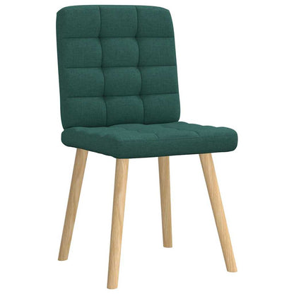 Chaises à manger lot de 6 vert foncé tissu