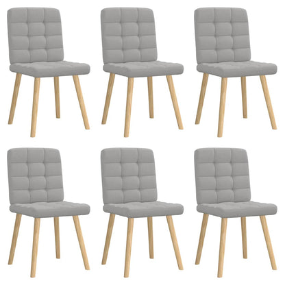 Chaises à manger lot de 6 gris nuage tissu