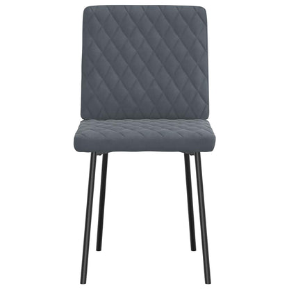 Chaises à manger lot de 6 gris foncé velours