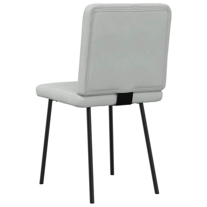 Chaises à manger lot de 6 gris clair velours