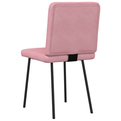 Chaises à manger lot de 6 rose velours