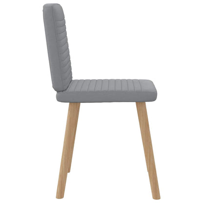 Chaises à manger lot de 6 gris clair tissu