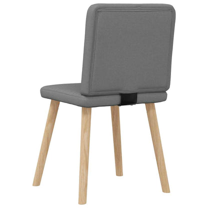 Chaises à manger lot de 6 gris foncé tissu