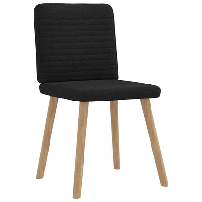 Chaises à manger lot de 6 noir tissu