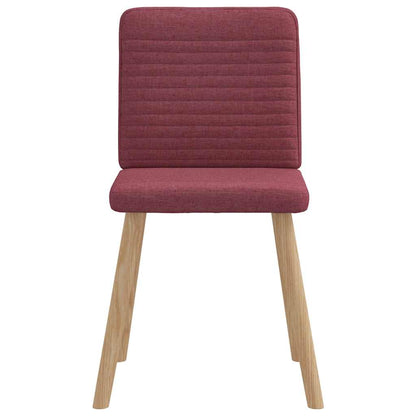 Chaises à manger lot de 6 rouge bordeaux tissu