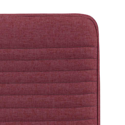 Chaises à manger lot de 6 rouge bordeaux tissu