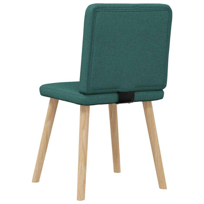 Chaises à manger lot de 6 vert foncé tissu