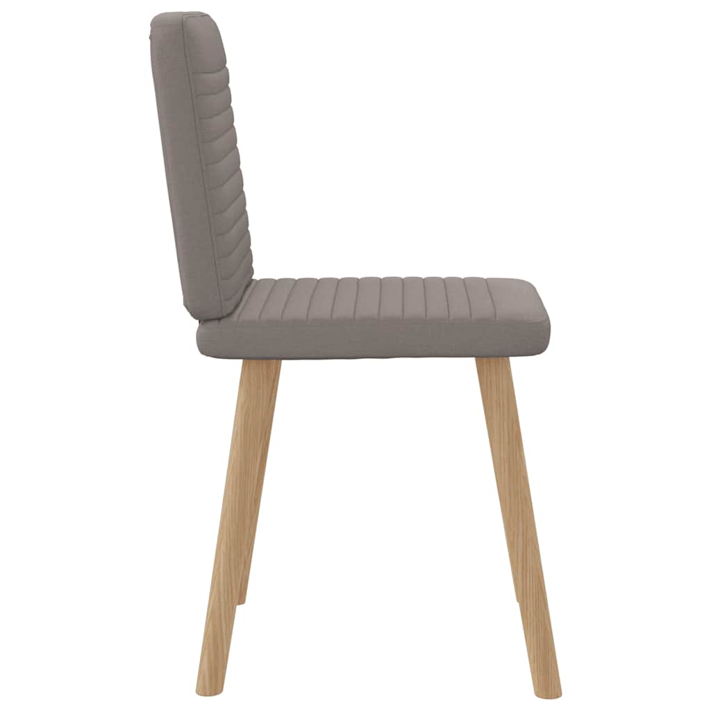 Chaises à manger lot de 6 taupe tissu