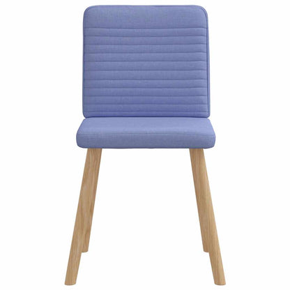 Chaises à manger lot de 6 bleu jean tissu