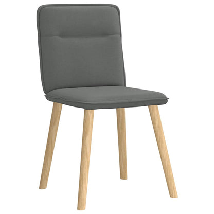 Chaises à manger lot de 6 gris foncé tissu