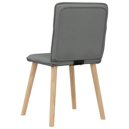 Chaises à manger lot de 6 gris foncé tissu