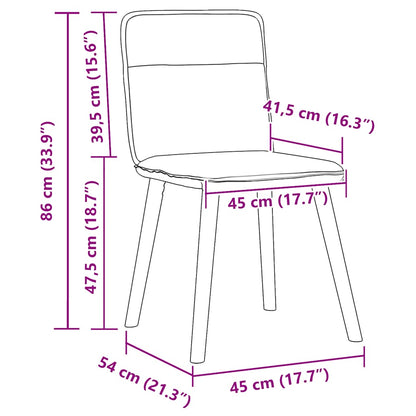 Chaises à manger lot de 6 gris foncé tissu